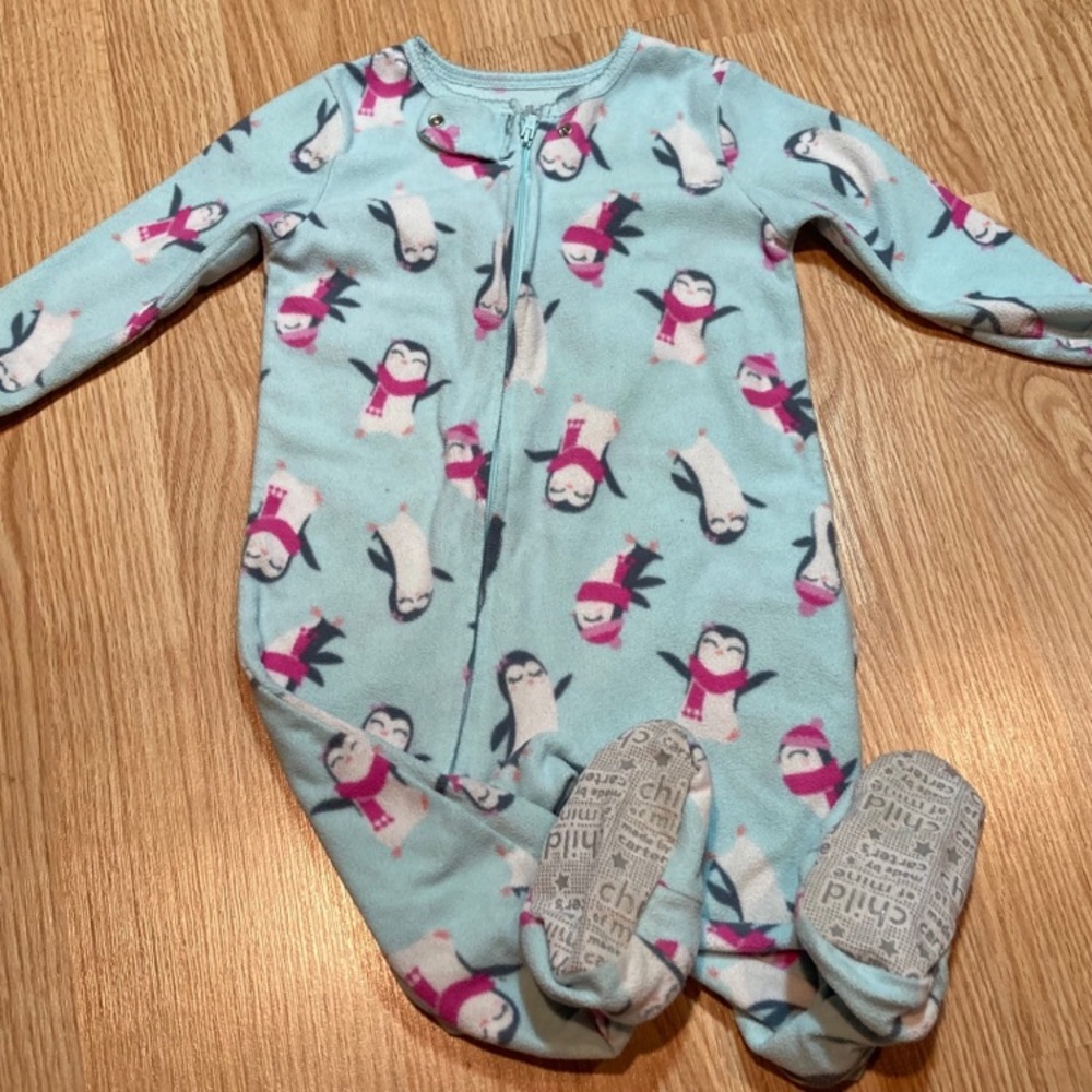 Carters fleece sleeper penguin 18 months